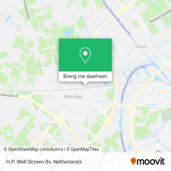 H.P. Well Screen Bv kaart