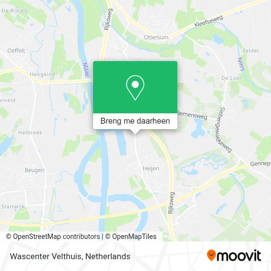 Wascenter Velthuis kaart