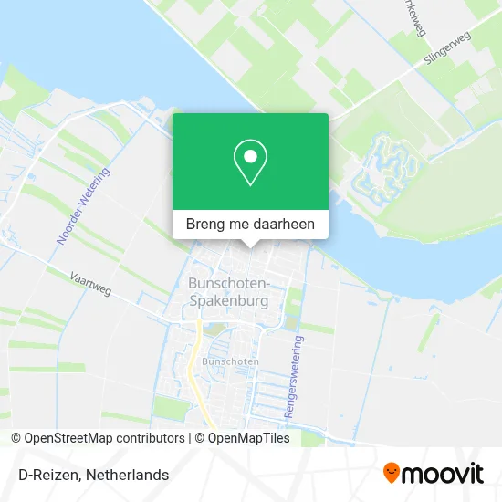 D-Reizen kaart