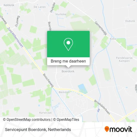 Servicepunt Boerdonk kaart