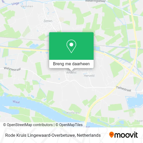 Rode Kruis Lingewaard-Overbetuwe kaart