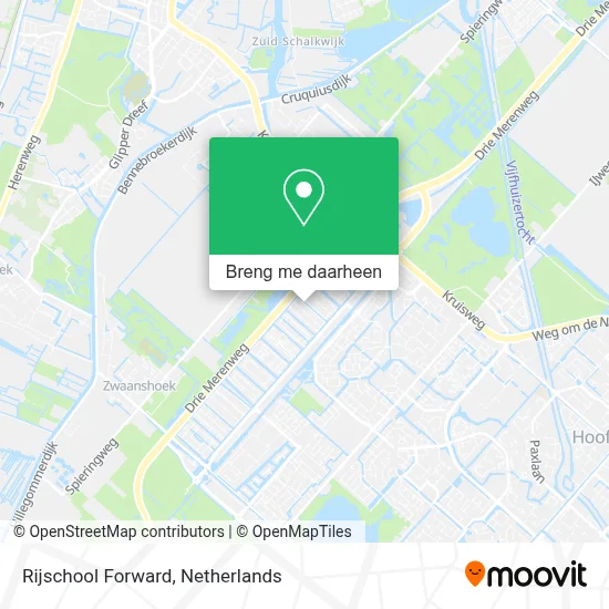 Rijschool Forward kaart
