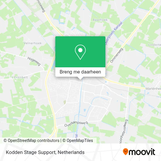 Kodden Stage Support kaart