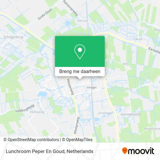 Lunchroom Peper En Goud kaart