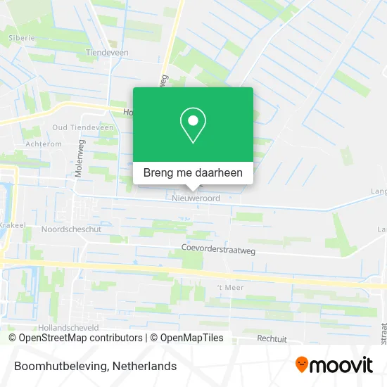 Boomhutbeleving kaart