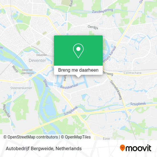 Autobedrijf Bergweide kaart