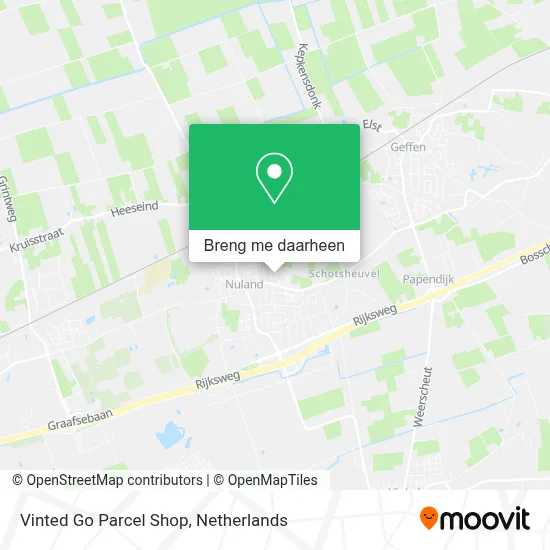 Vinted Go Parcel Shop kaart
