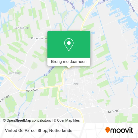 Vinted Go Parcel Shop kaart
