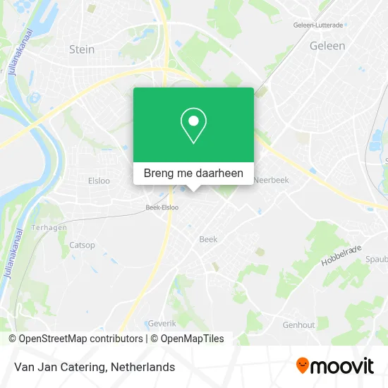 Van Jan Catering kaart