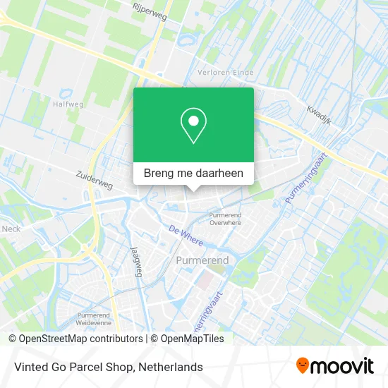 Vinted Go Parcel Shop kaart