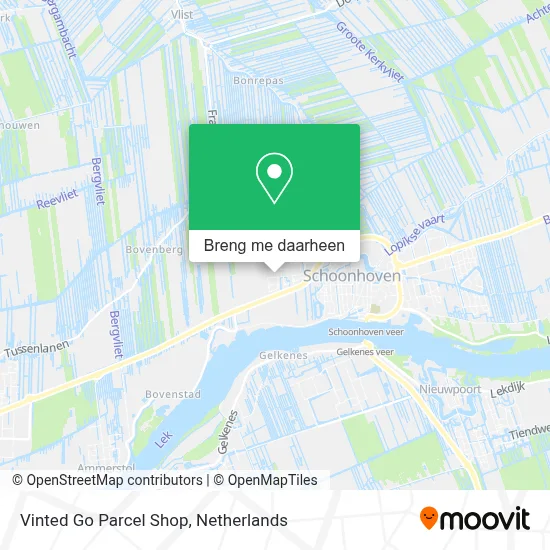 Vinted Go Parcel Shop kaart