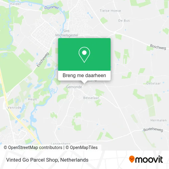 Vinted Go Parcel Shop kaart