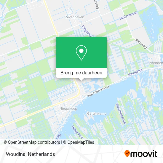 Woudina kaart
