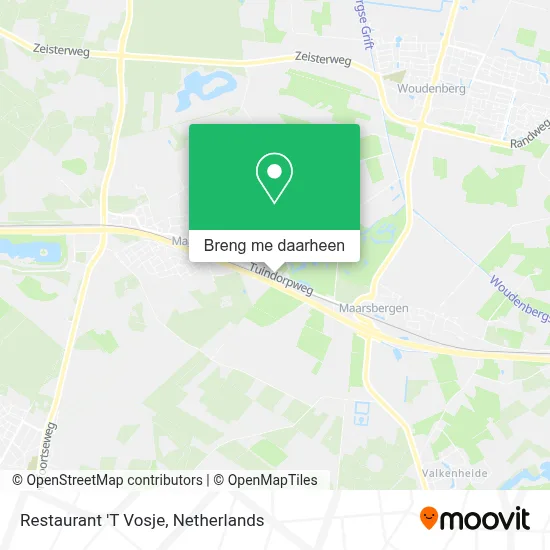 Restaurant 'T Vosje kaart
