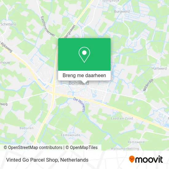 Vinted Go Parcel Shop kaart
