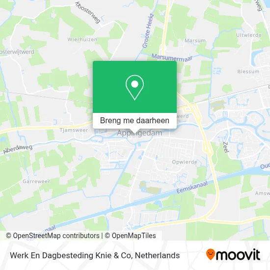 Werk En Dagbesteding Knie & Co kaart