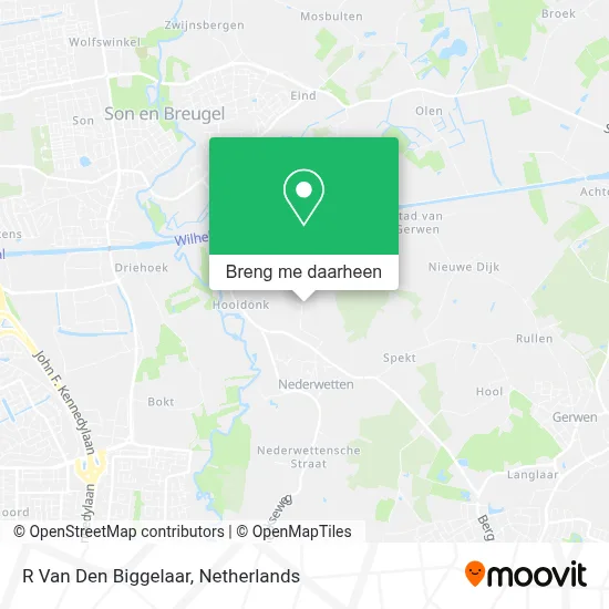 R Van Den Biggelaar kaart