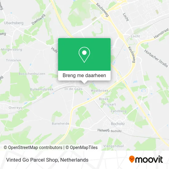 Vinted Go Parcel Shop kaart