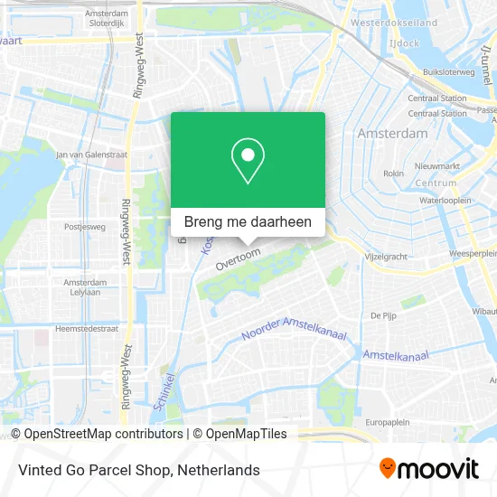 Vinted Go Parcel Shop kaart