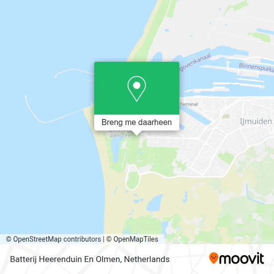 Batterij Heerenduin En Olmen kaart