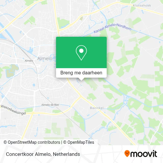 Concertkoor Almelo kaart