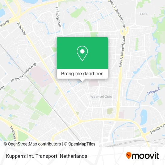 Kuppens Int. Transport kaart