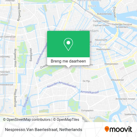 Nespresso.Van Baerlestraat kaart