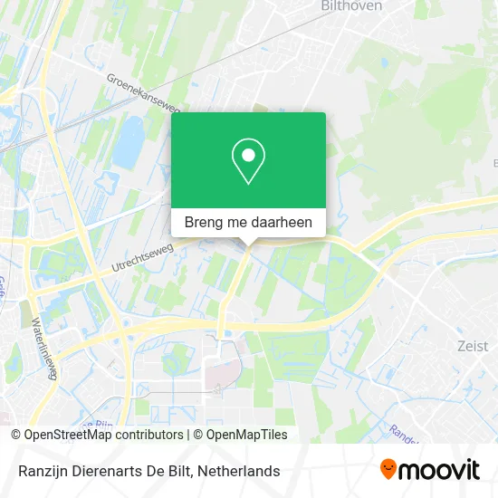 Ranzijn Dierenarts De Bilt kaart