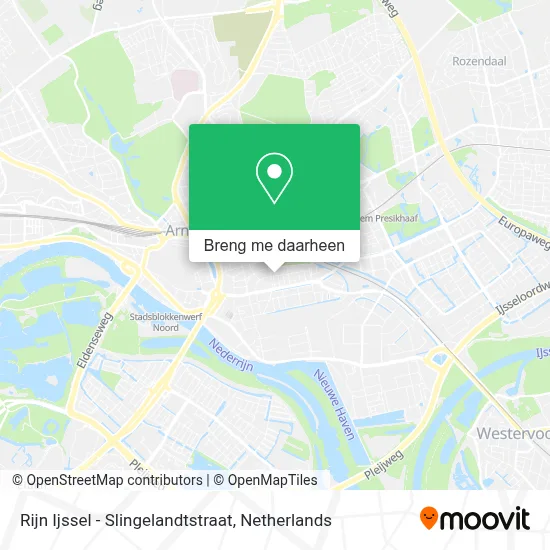 Rijn Ijssel - Slingelandtstraat kaart