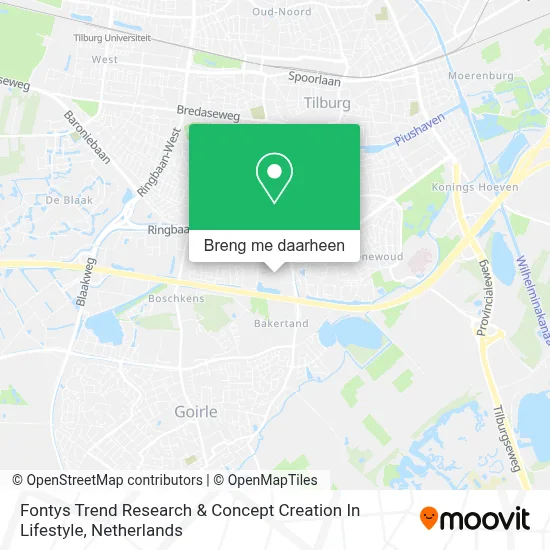 Fontys Trend Research & Concept Creation In Lifestyle kaart