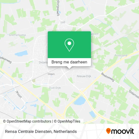 Rensa Centrale Diensten kaart