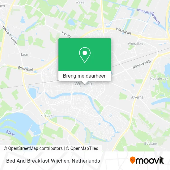 Bed And Breakfast Wijchen kaart