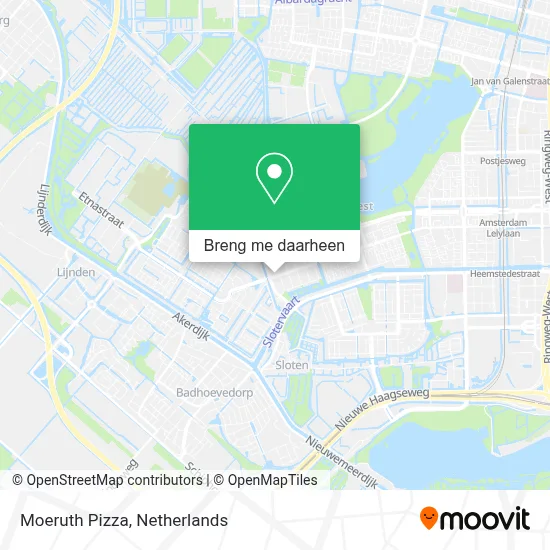 Moeruth Pizza kaart