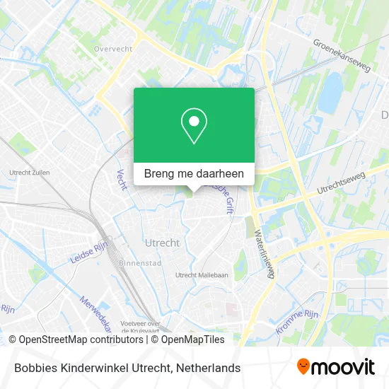 Bobbies Kinderwinkel Utrecht kaart