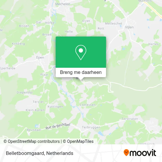 Belletboomgaard kaart