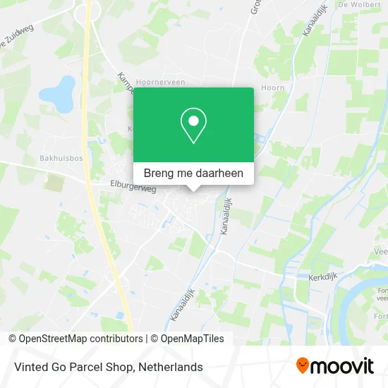 Vinted Go Parcel Shop kaart