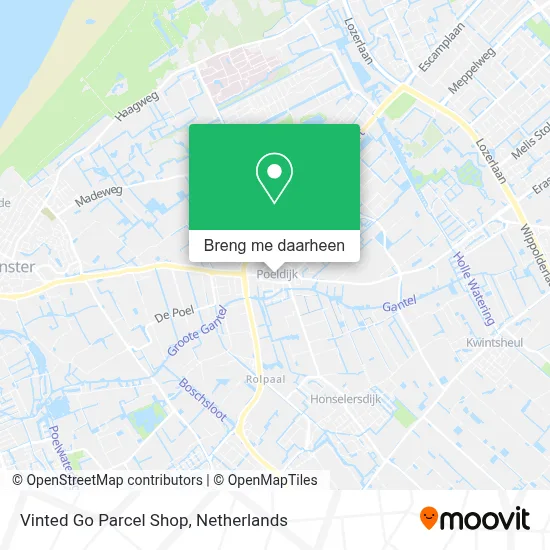 Vinted Go Parcel Shop kaart