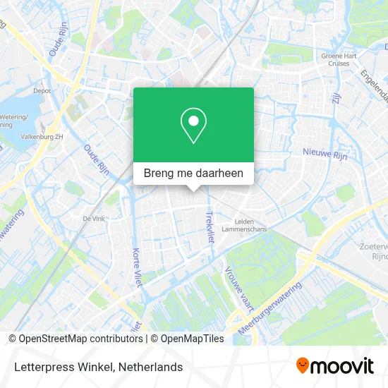 Letterpress Winkel kaart