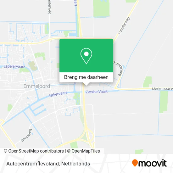 Autocentrumflevoland kaart