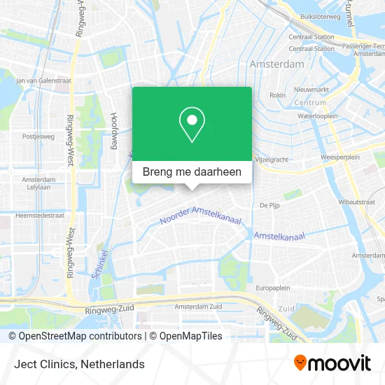 Ject Clinics kaart