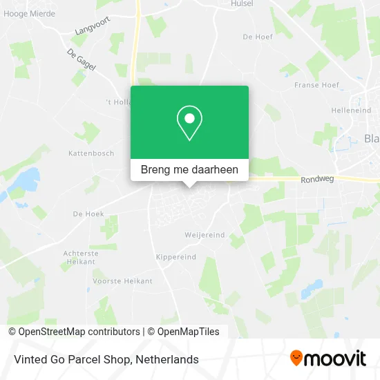 Vinted Go Parcel Shop kaart