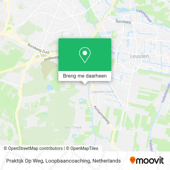 Praktijk Op Weg, Loopbaancoaching kaart