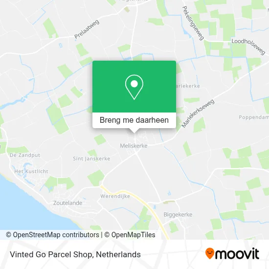 Vinted Go Parcel Shop kaart