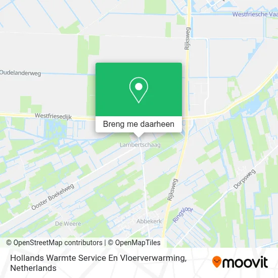 Hollands Warmte Service En Vloerverwarming kaart