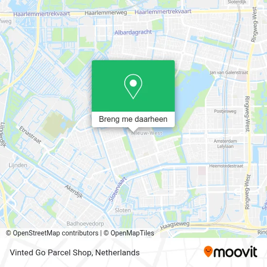 Vinted Go Parcel Shop kaart