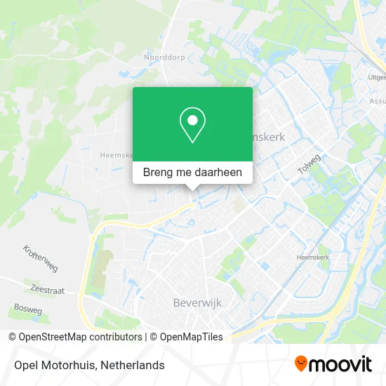 Opel Motorhuis kaart