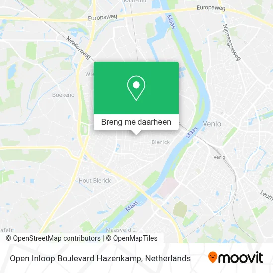 Open Inloop Boulevard Hazenkamp kaart