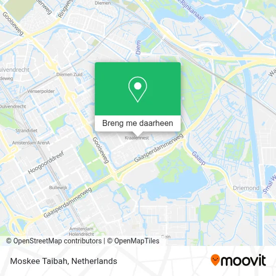 Moskee Taibah kaart