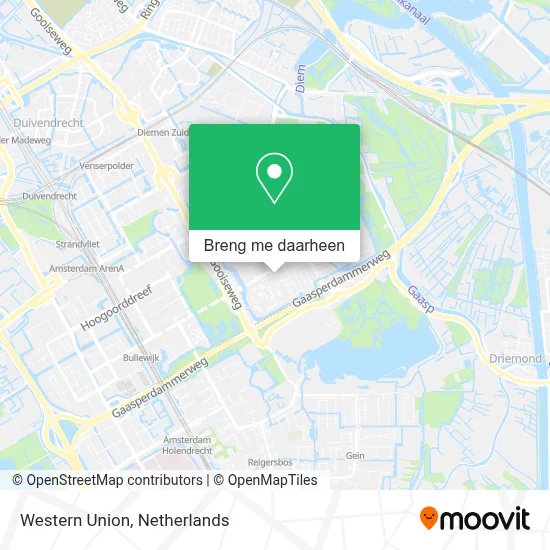 Western Union kaart