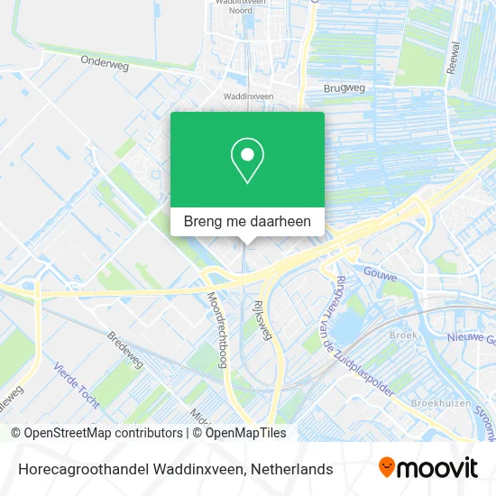 Horecagroothandel Waddinxveen kaart